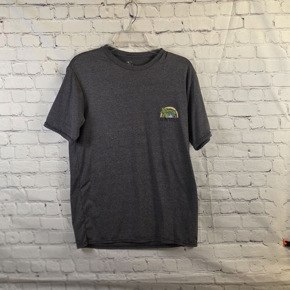O'Neill Men’s Small Gray "First Name In The‎ Water" Graphic Logo T-Shirt